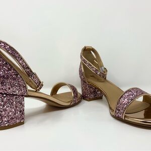 Brand new, only tried on but never worn, Rose Gold Glitter dress shoes